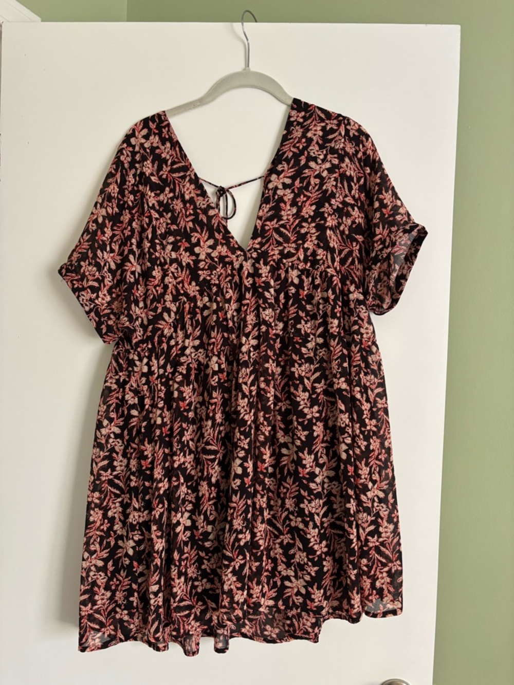 Black and Red Free People Mini/Tunic Dress